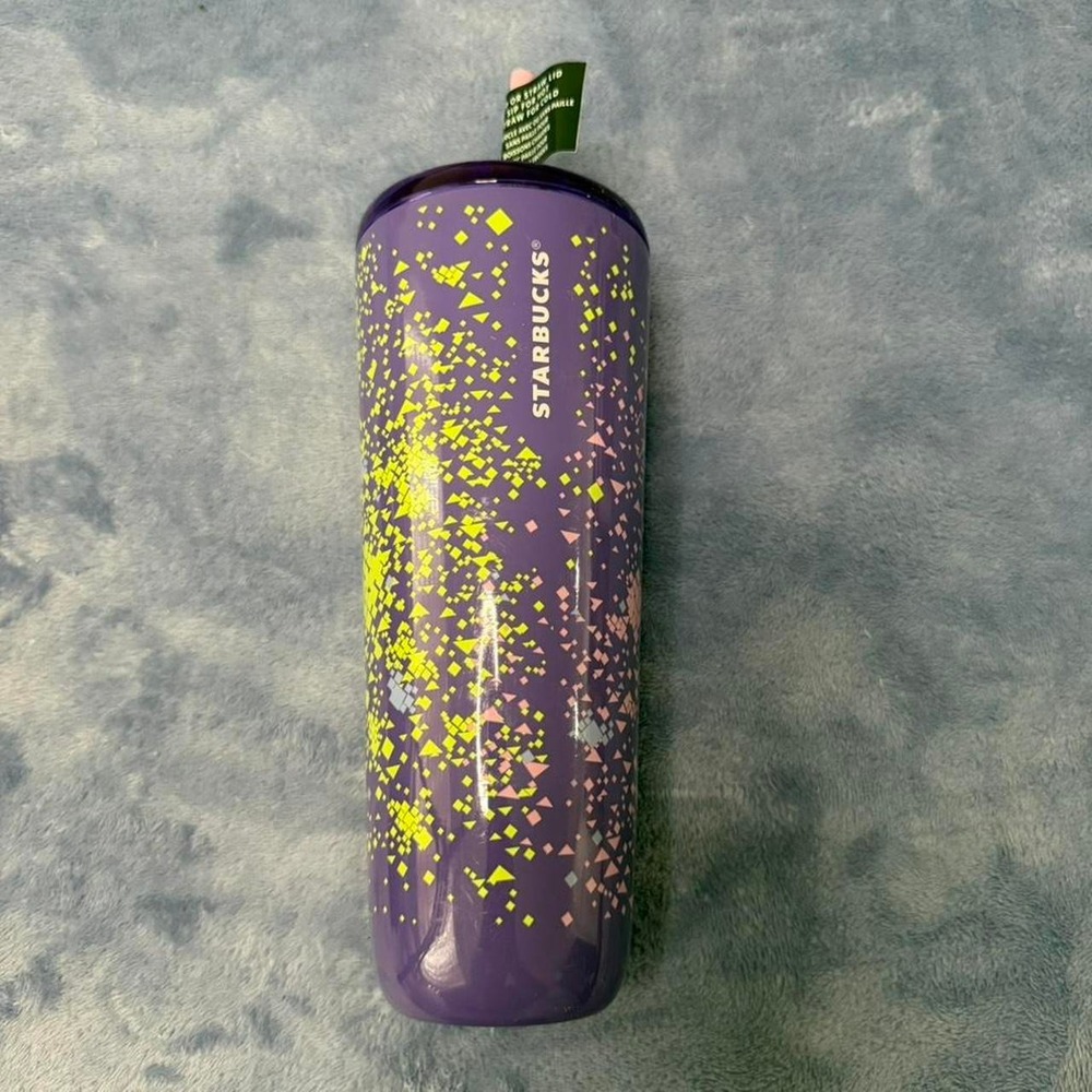 Starbucks 2025 Purple Splatter Hot & Cold Stainless Steel Tumbler new